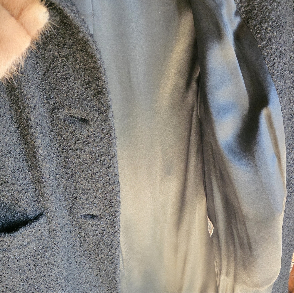 VINTAGE Meri K Wool Boucle Coat - Picture 6 of 11